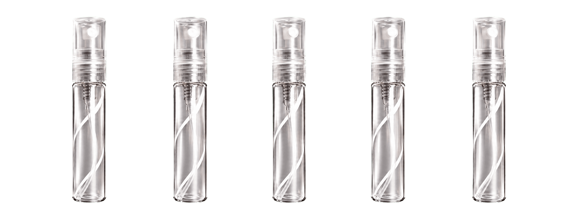 Cinco decants de perfume de 5 ml